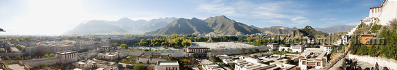 Panorama of Lhasa from the Potola Palace