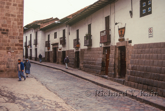 Narrow Street with Narrow Balconies