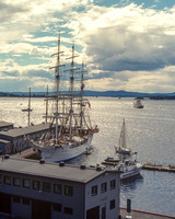 Full-rigged Nowegian Navy Ship